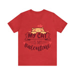 Load image into Gallery viewer, My Cat is my Valentine t-shirt Heather Red
