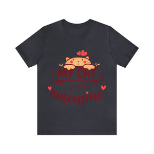 My Cat is my Valentine t-shirt Navy