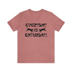 Load image into Gallery viewer, Everyday is caturday t-shirt mauve
