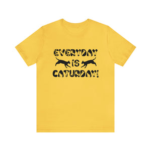 Everyday is caturday t-shirt yellow