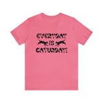 Load image into Gallery viewer, Everyday is caturday t-shirt pink
