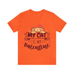 Load image into Gallery viewer, My Cat is my Valentine t-shirt - Orange

