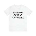 Load image into Gallery viewer, Everyday is caturday t-shirt white
