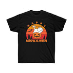 Load image into Gallery viewer, Happy Meowoween Halloween Cat shirt black
