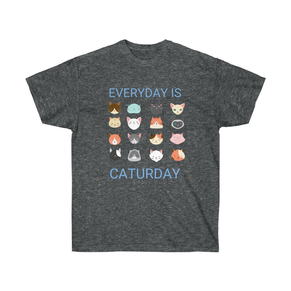 Everyday is Caturday t-shirt - dark heather