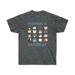 Load image into Gallery viewer, Everyday is Caturday t-shirt - dark heather
