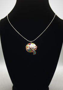 Colorful cat necklace hanging