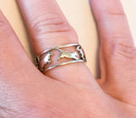 Load image into Gallery viewer, Silver cat ring on finger
