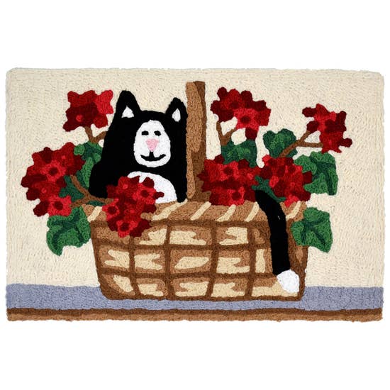 Kitty in Basket Accent Rug.