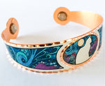 Load image into Gallery viewer, Blue Copper Cat Bracelet side
