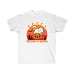 Load image into Gallery viewer, Happy Meowoween Halloween cat shirt white
