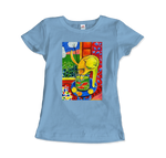 Load image into Gallery viewer, Henri Matisse the Cat With Red Fishes 1914 Artwork T-Shirt light blue fitted
