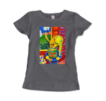 Load image into Gallery viewer, Henri Matisse the Cat With Red Fishes 1914 Artwork T-Shirt charcoal fitted
