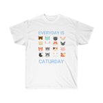 Load image into Gallery viewer, Everyday is Caturday t-shirt - white
