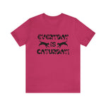 Load image into Gallery viewer, Everyday is caturday t-shirt berry
