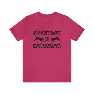 Everyday is caturday t-shirt berry
