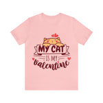 Load image into Gallery viewer, My Cat is my Valentine t-shirt - pink
