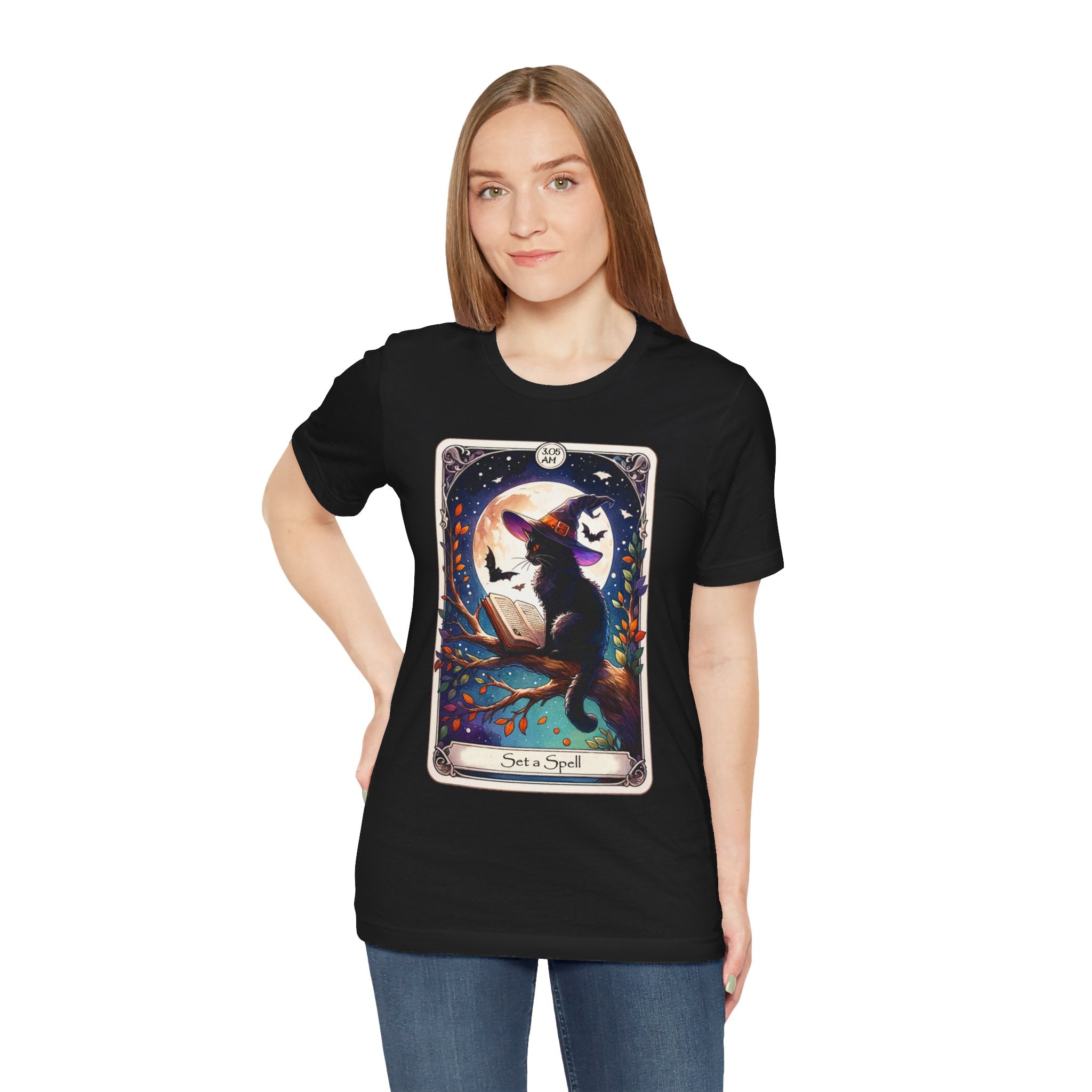 Set a Spell Black Cat Short Sleeve Tee