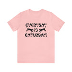 Load image into Gallery viewer, Everyday is caturday t-shirt light pink
