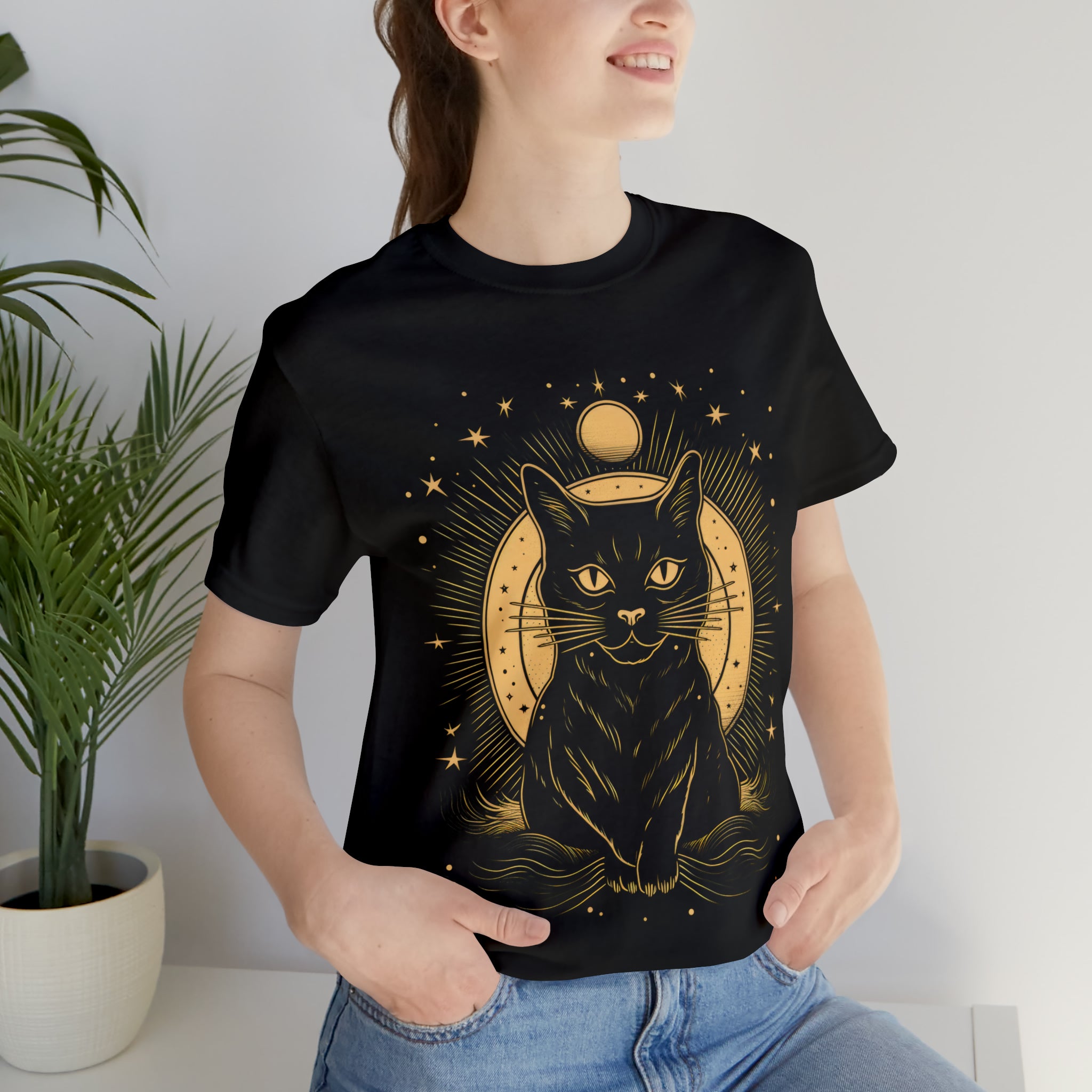 Cosmic kitty t-shirt lifestyle