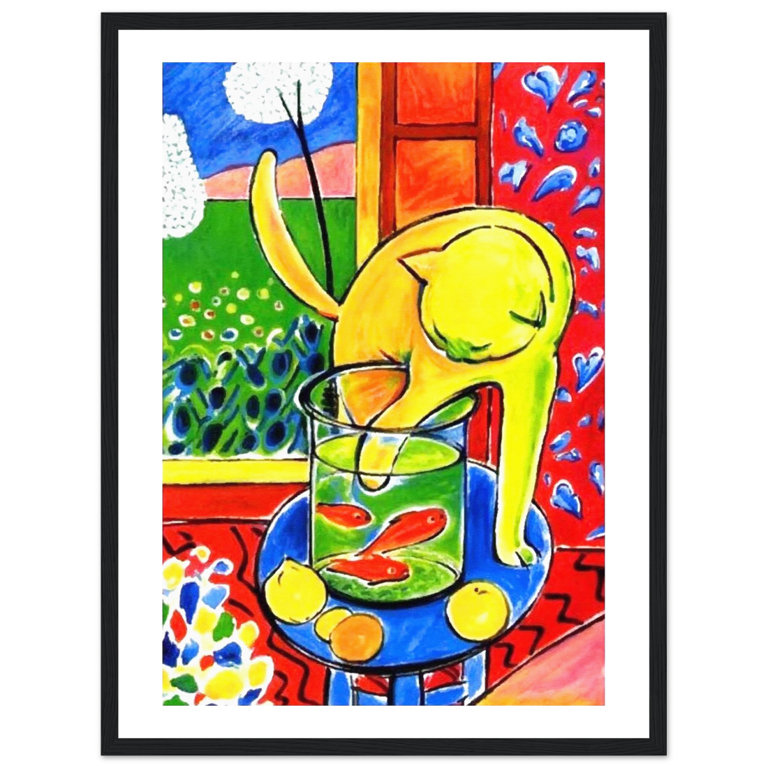 Cat with Red Fishes poster Henri Matisse framed