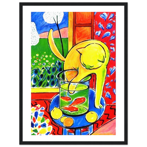 Cat with Red Fishes poster Henri Matisse framed