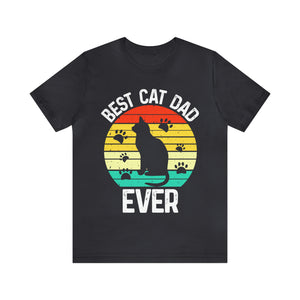 Best Cat Dad Ever t-shirt Grey