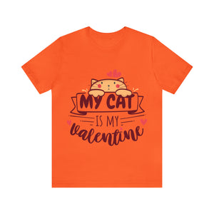 My Cat is my Valentine t-shirt - Orange