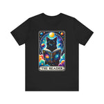 Load image into Gallery viewer, The Reader black cat tshirt
