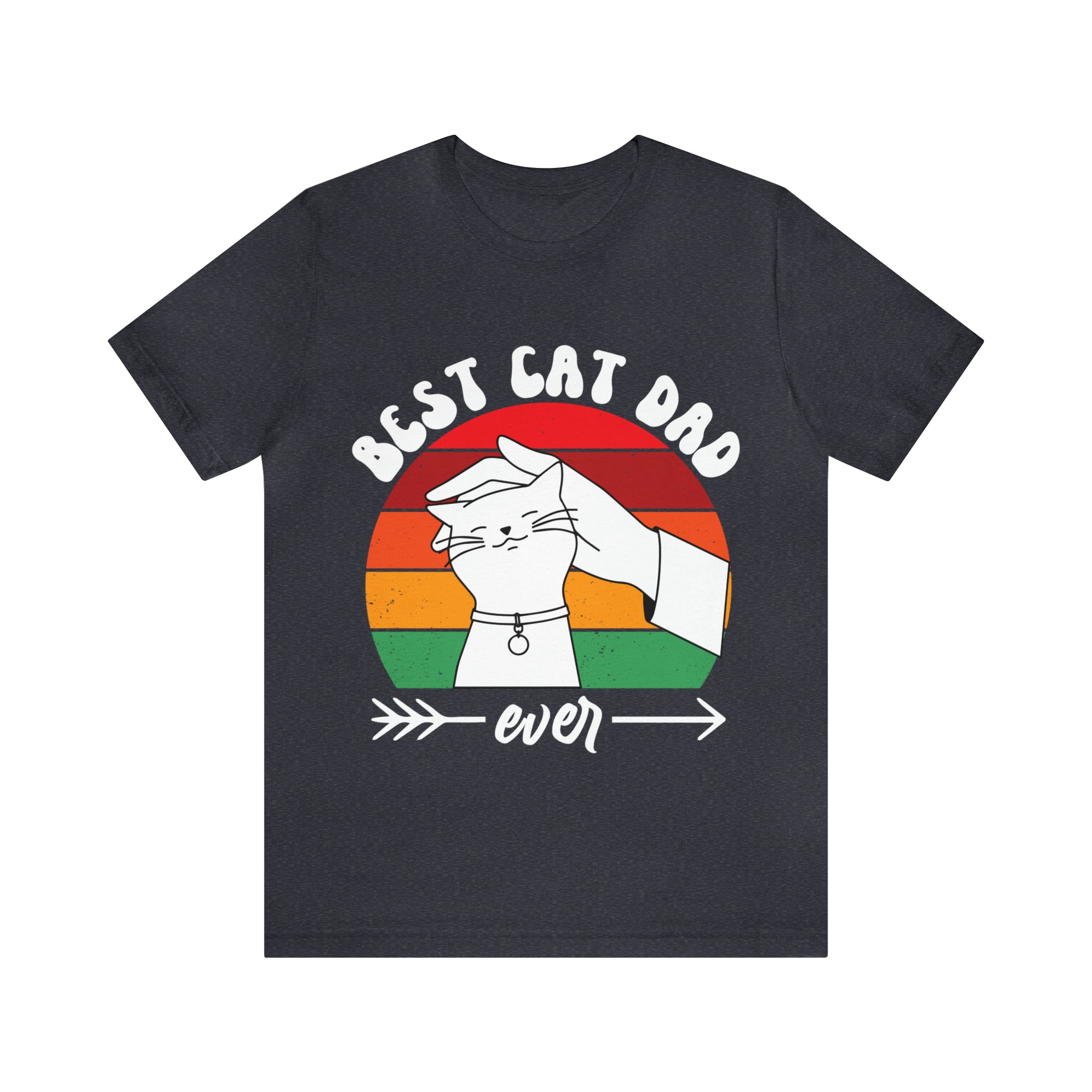Cat dad t-shirt heather navy