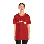 Load image into Gallery viewer, Santa&#39;s Sleigh cat t-shirt red
