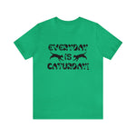 Load image into Gallery viewer, Everyday is caturday t-shirt kelly green

