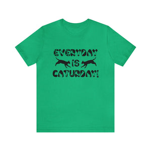 Everyday is caturday t-shirt kelly green