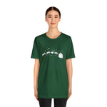 Load image into Gallery viewer, Santa&#39;s Sleigh cat t-shirt evergreen
