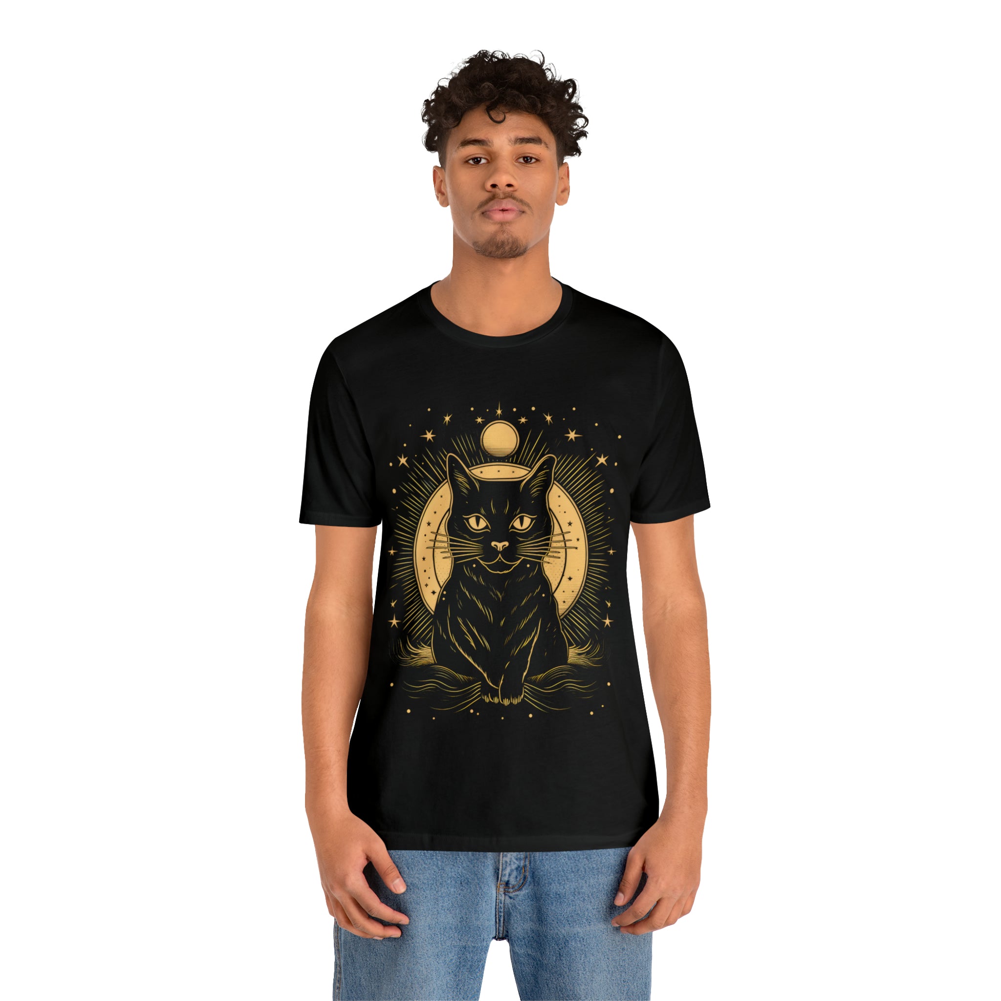 Cosmic kitty cat t-shirt man