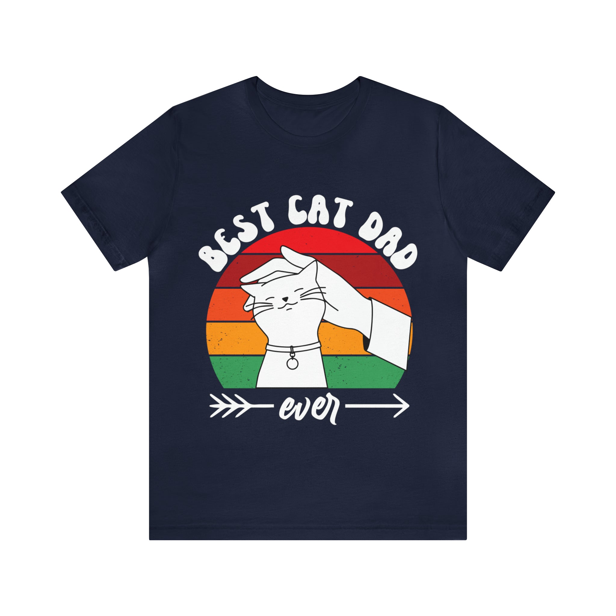 Cat dad t-shirt navy