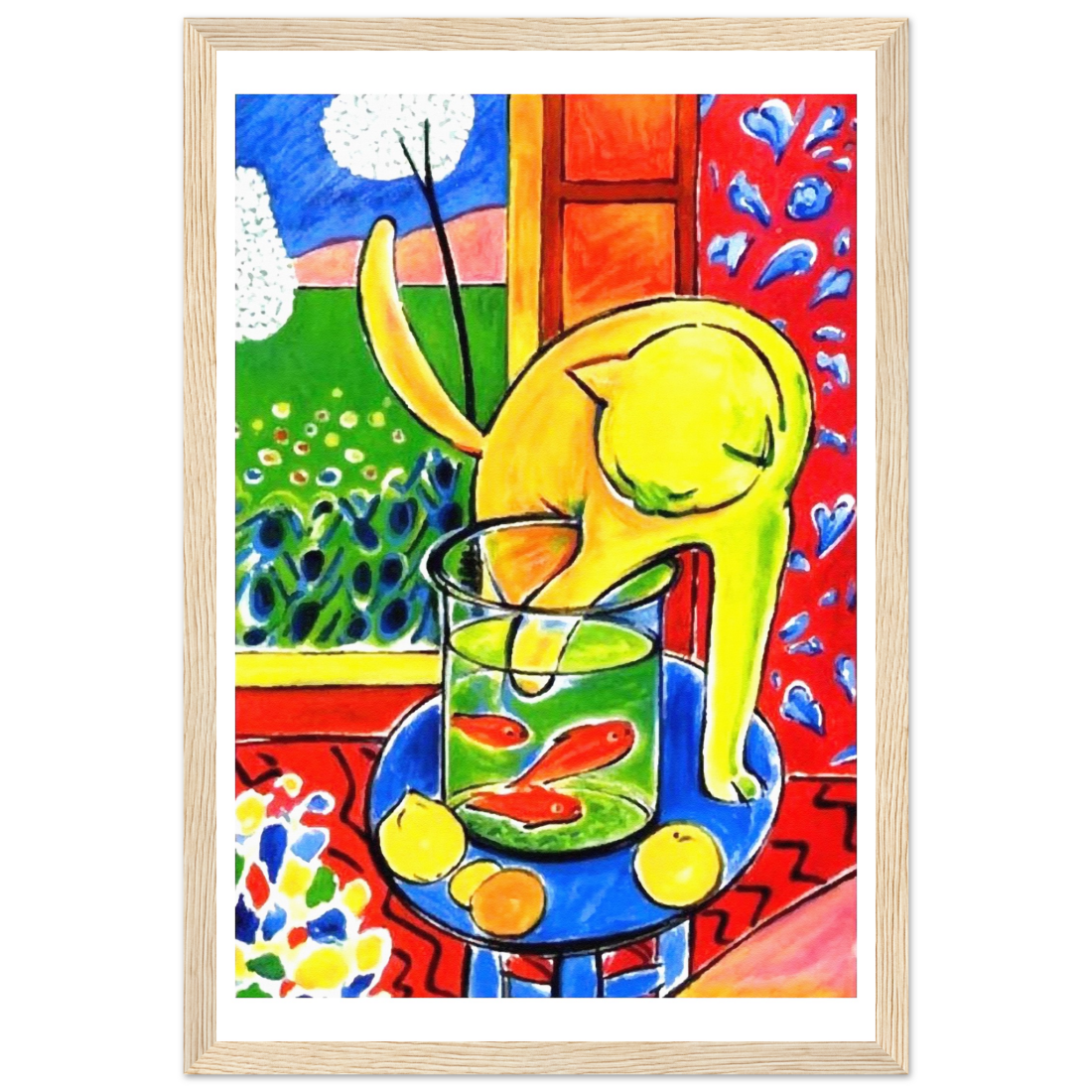 Cat with Red Fishes poster Henri Matisse framed