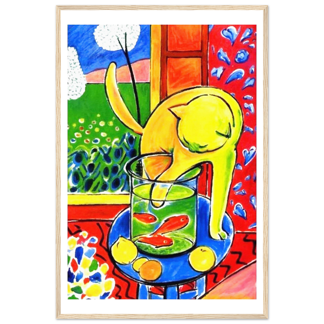 Cat with Red Fishes poster Henri Matisse framed