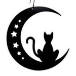 Load image into Gallery viewer, Cat in Moon silhouette sign.
