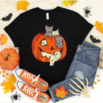 Load image into Gallery viewer, Pumpkin kitten t-shirt
