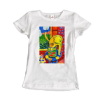 Load image into Gallery viewer, Henri Matisse the Cat With Red Fishes 1914 Artwork T-Shirt white fitted
