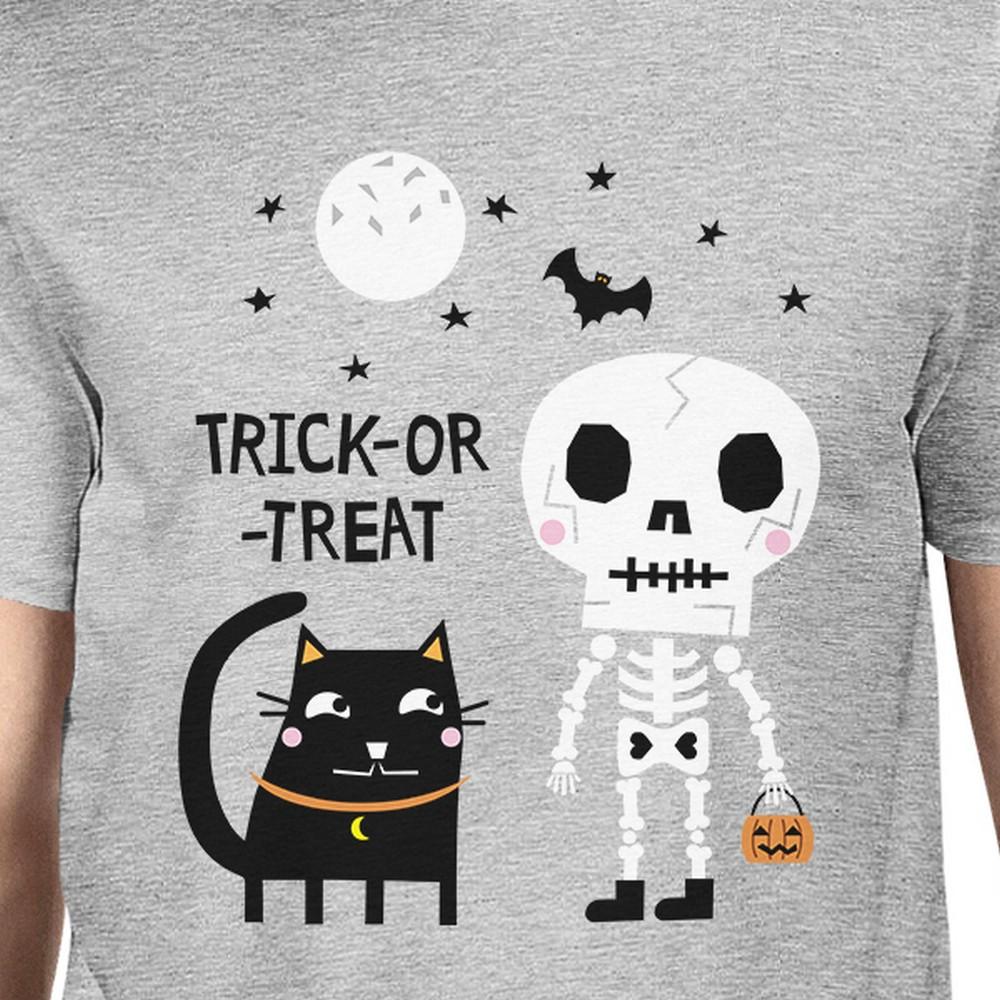Trick or Treat cat shirt detail