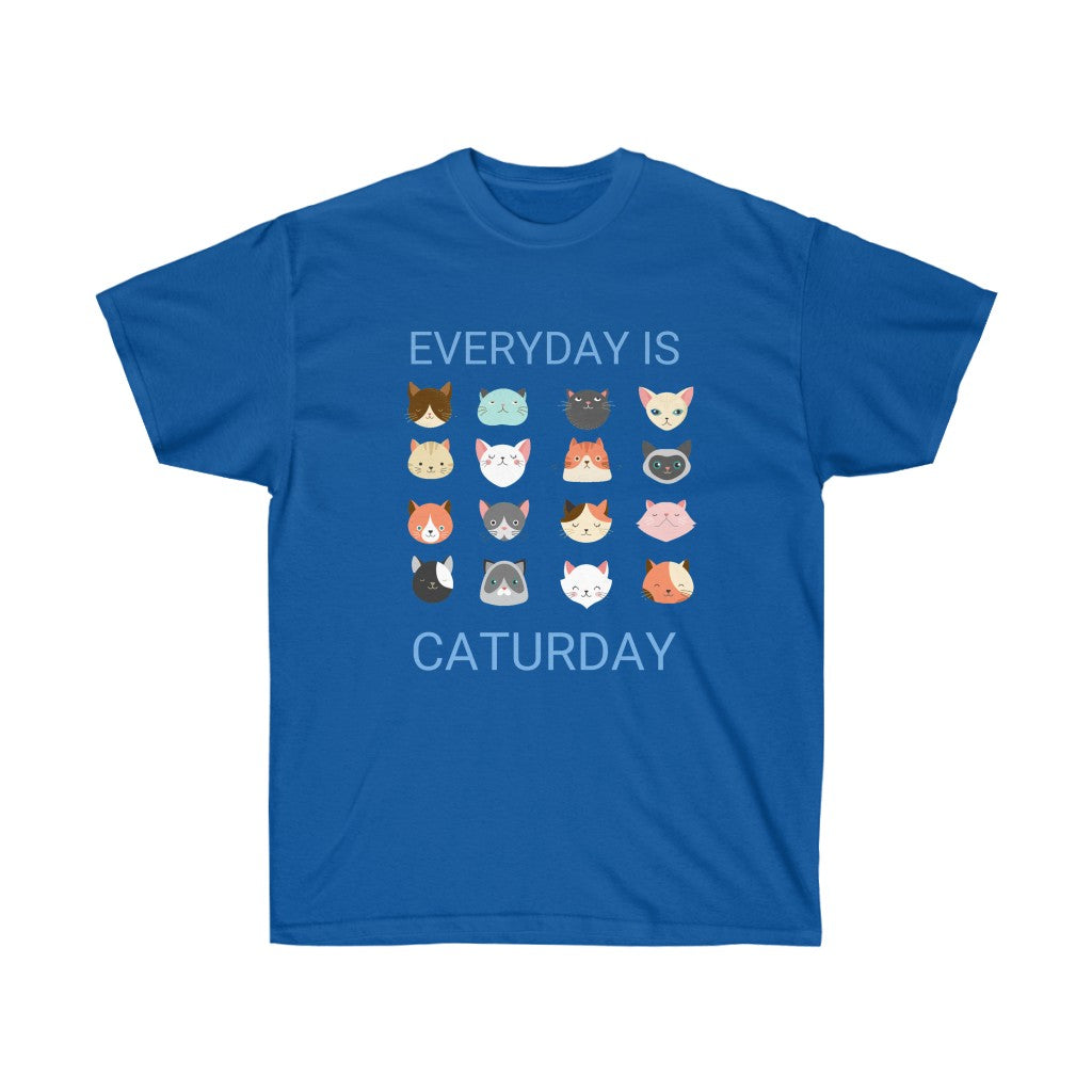 Everyday is Caturday t-shirt - royal blue