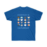 Load image into Gallery viewer, Everyday is Caturday t-shirt - royal blue
