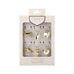 Load image into Gallery viewer, Gold cat wine charms packaged
