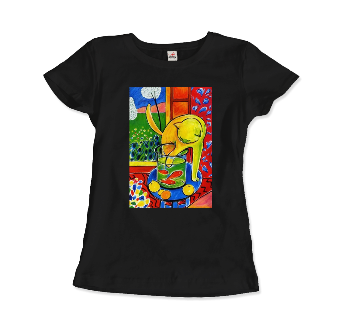 Henri Matisse the Cat With Red Fishes 1914 Artwork T-Shirt fitted