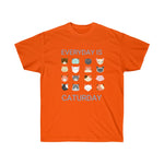 Load image into Gallery viewer, Everyday is Caturday t-shirt - orange
