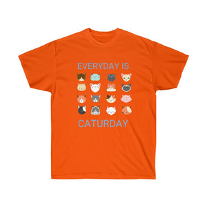 Everyday is Caturday t-shirt - orange