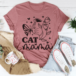 Load image into Gallery viewer, Cat Mama tshirt mauve
