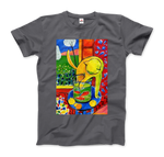 Load image into Gallery viewer, Henri Matisse the Cat With Red Fishes 1914 Artwork T-Shirt charcoal
